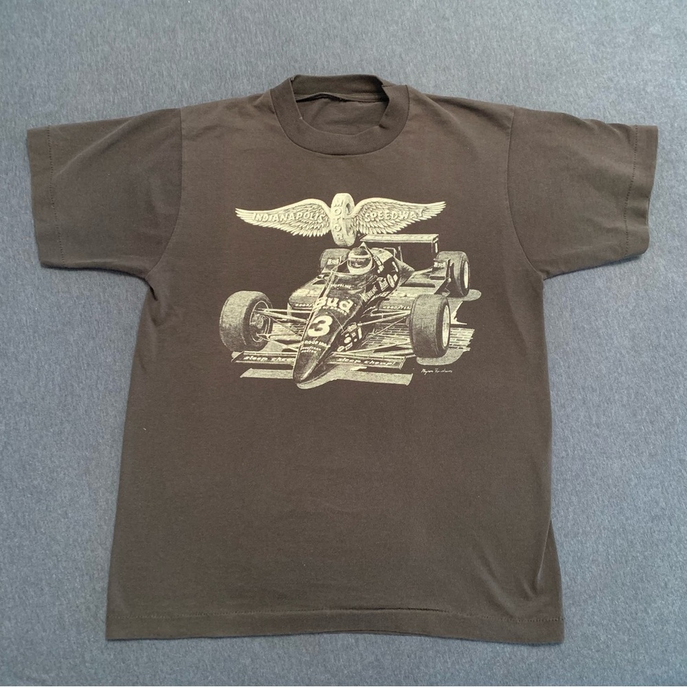 Vintage 1987 INDY 500 Indianapolis Speedway 87 RACING T-SHIRT Single Stitch 80s